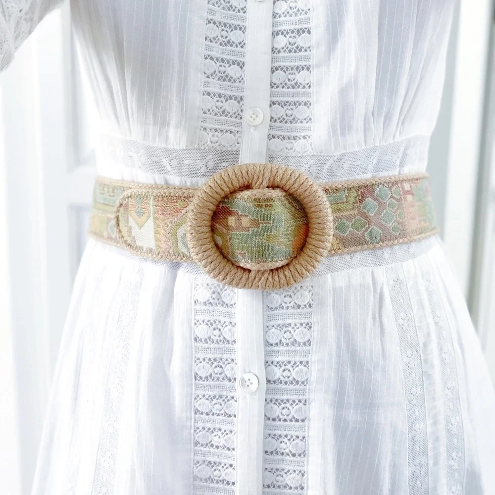 Stunning Jacquard Fabric Belt